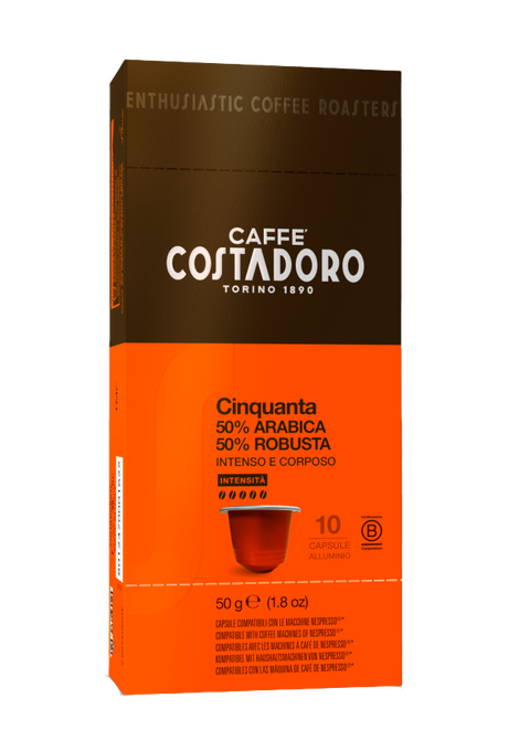 Nespresso kapsel 50% arabica og robusta