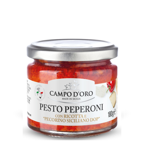 Pesto peberfrugter i glas
